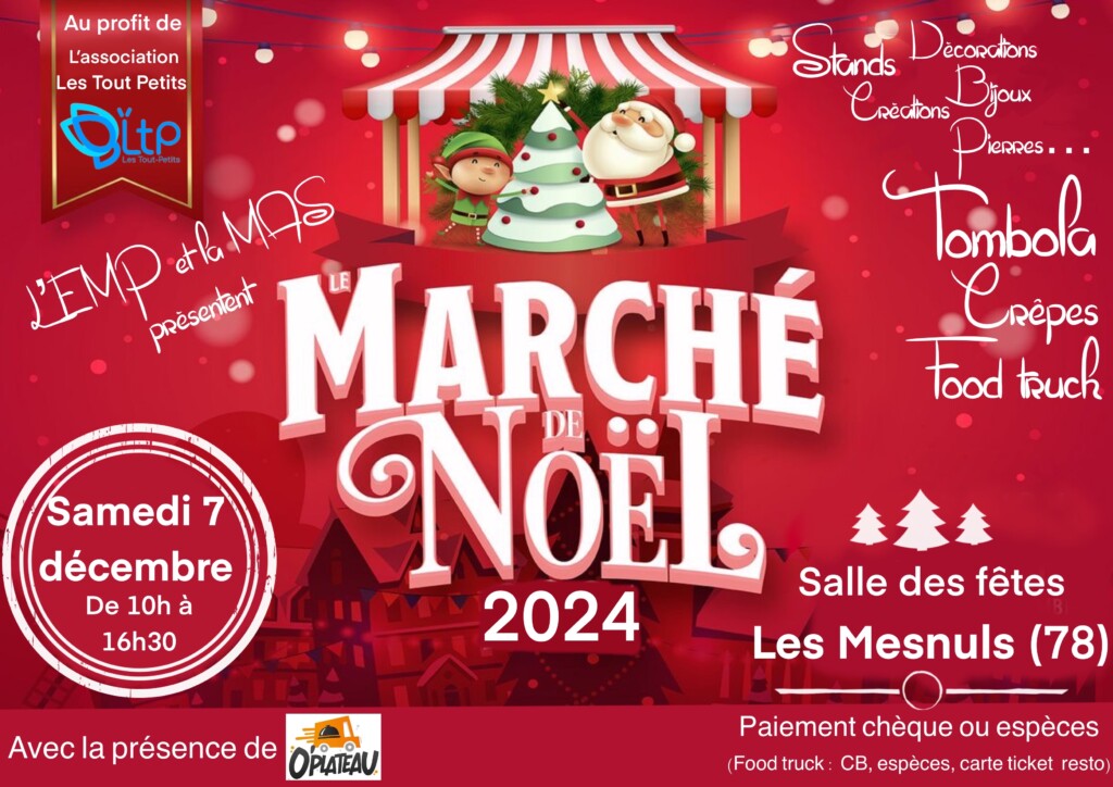 Marché de Noël 2024 de l’EMP et la MAS des Mesnuls